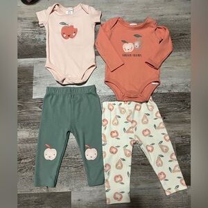 Mini Threads Baby Girls 4 Piece Outfit Set